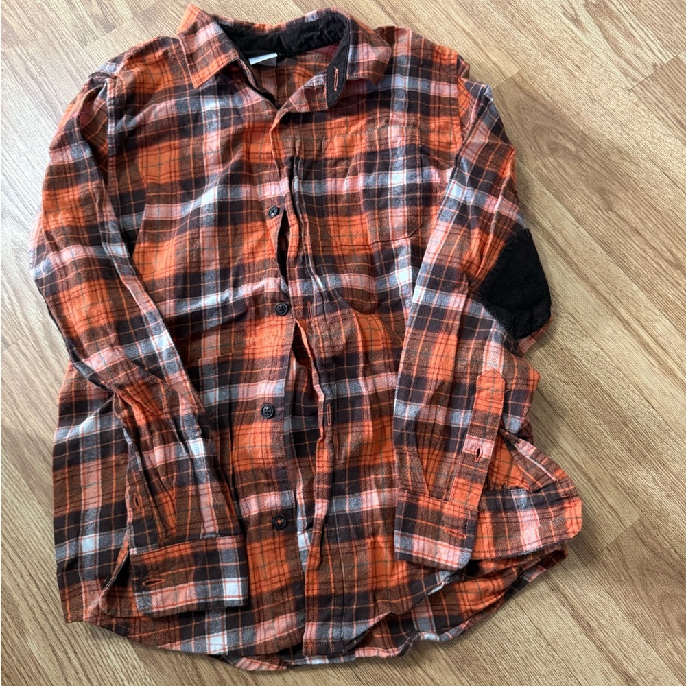 Gymboree Orange and Brown Button Down Shirt